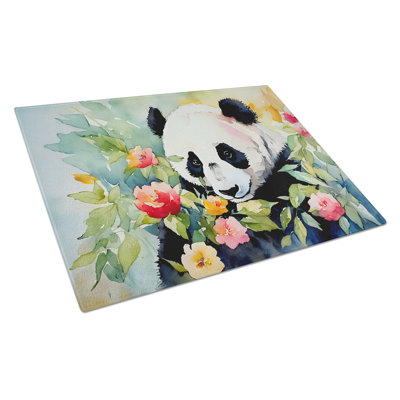 Panda Glass Cutting Board Large