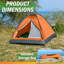 Tente de camping pour 2 personnes avec mouche de pluie et sac de transport Wakeman-44218567