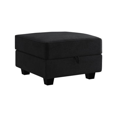 Livsey Upholstered Velvet Storage Ottoman