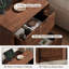Table de chevet avec station de charge, table de chevet à panneau unique de 23,6 po au design épaissi, table de bout moderne en bois pour la chambre à coucher, le salon, la chambre double-130873384