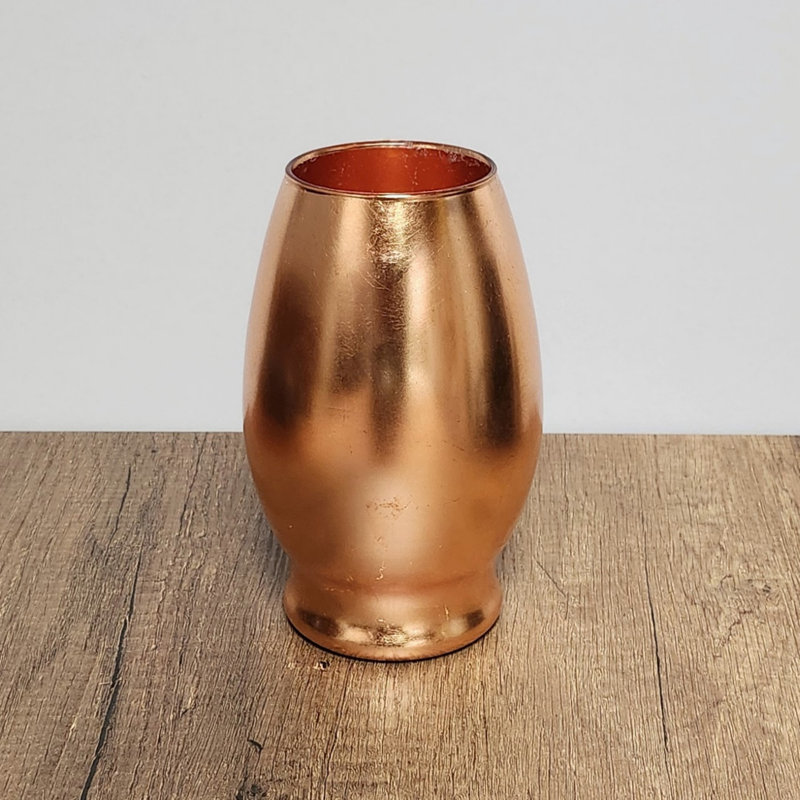 Vase de table en verre fait à la main, Rose