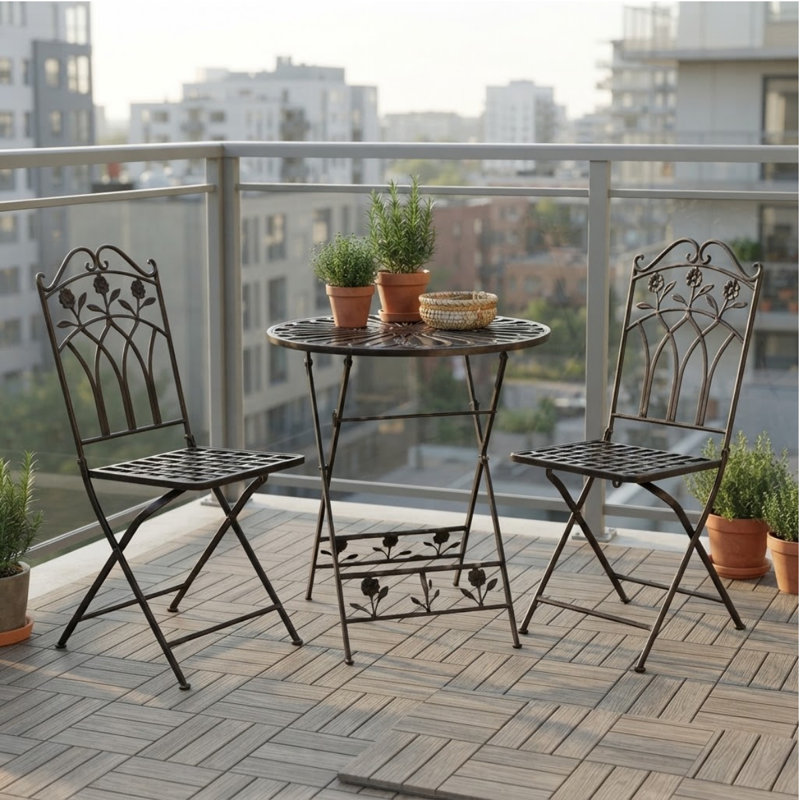 Steel Patio Dining Set Table,