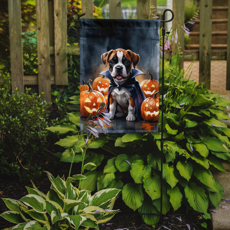 Drapeau de jardin chiot Halloween, Boxer