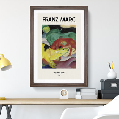 The Yellow Cow Vol.2 by Franz Marc - Picture Frame Painting
