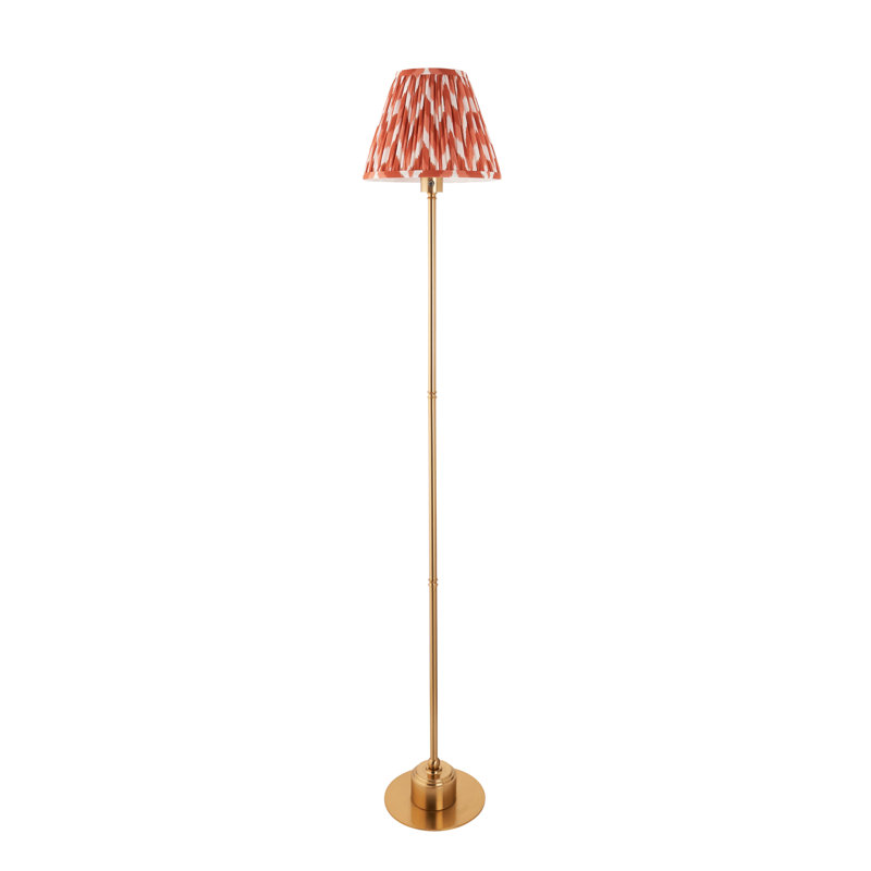 140cm Brushed LED Traditional Floor Lamp, Orange