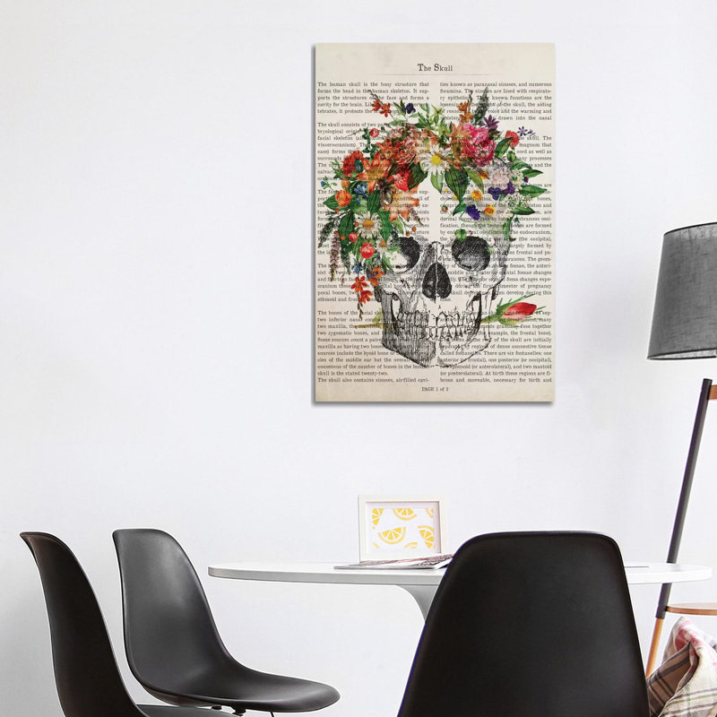 The Skull by Aged Pixel - Wrapped Canvas Painting, 101.6 cm H x 66.04 cm W x 3.175 cm D