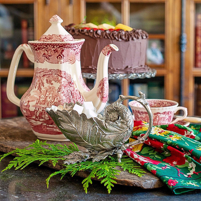 Majestic Forest Pewter Gravy Boat