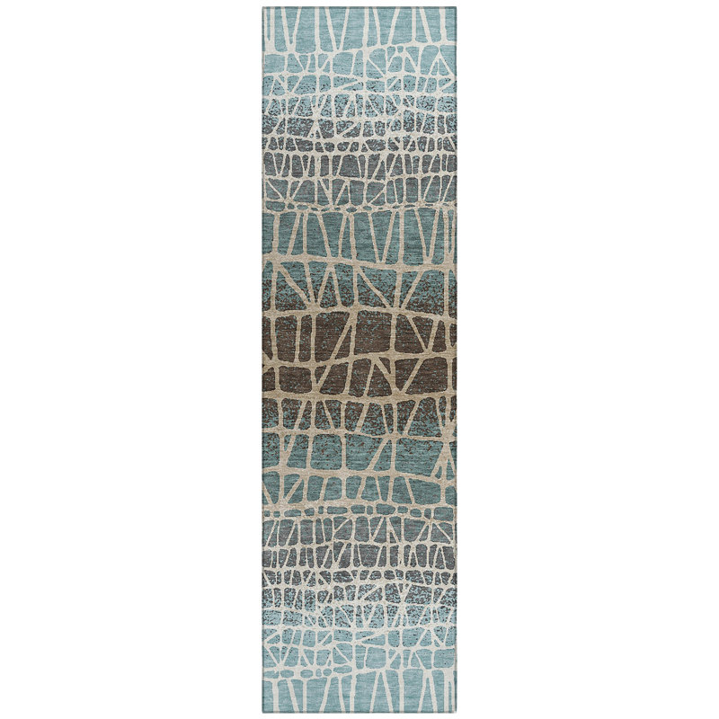 Machine Washable Indoor/Outdoor Chantille ACN2404 Geometric Rug, Runner 2'3" x 7'6"