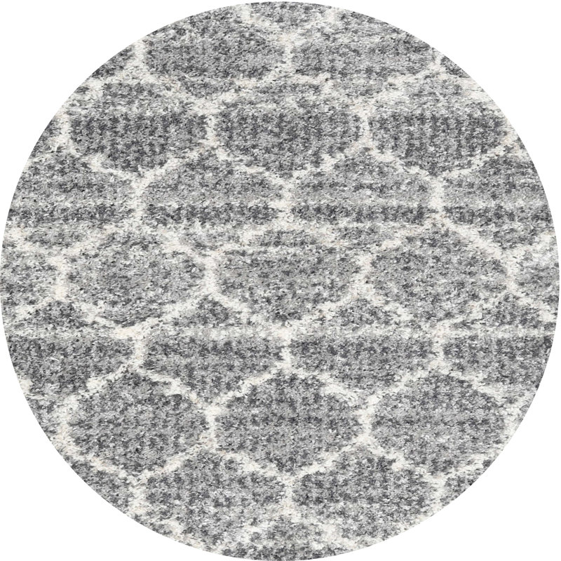 Geometric Indoor Rug, Round 5'