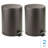 iDesign Round 1.3 Gallon Steel Step Trash Can - Set of 2 - Bronze
