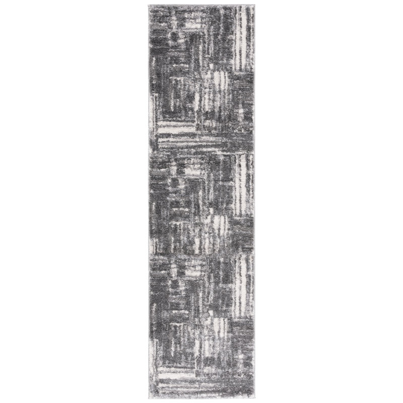 Darbyville Shag Performance Abstract Rug, Runner 2'2" x 8'