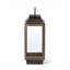 Small Rustic Outdoor Fir Wood And Galvanized Metal Cabin Lantern-1934781335