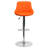 Occoquan Vinyl Bucket Seat Adjustable Height Barstool with Diamond Pattern Back-2090003953