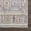 Tapis marocain en polyester tissé à la machine en gris-214978563