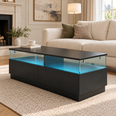 Pedestal Coffee Table with Storage