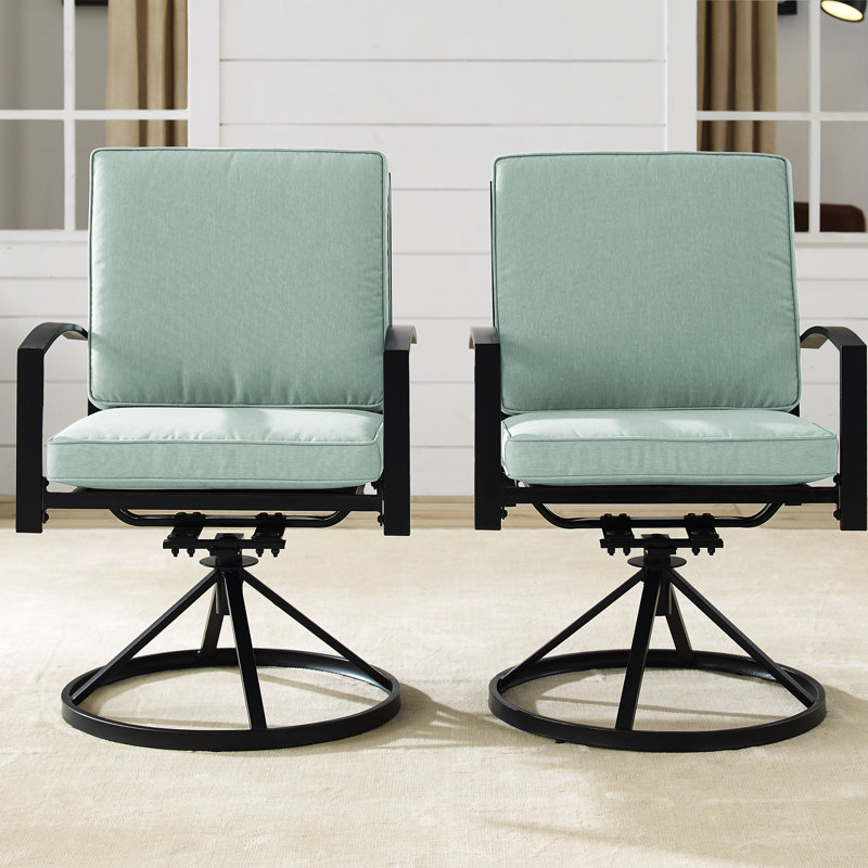 Chaise de patio pivotante avec coussin Halles, Brume