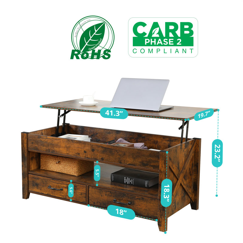 Fidah Single Coffee Table, Brown