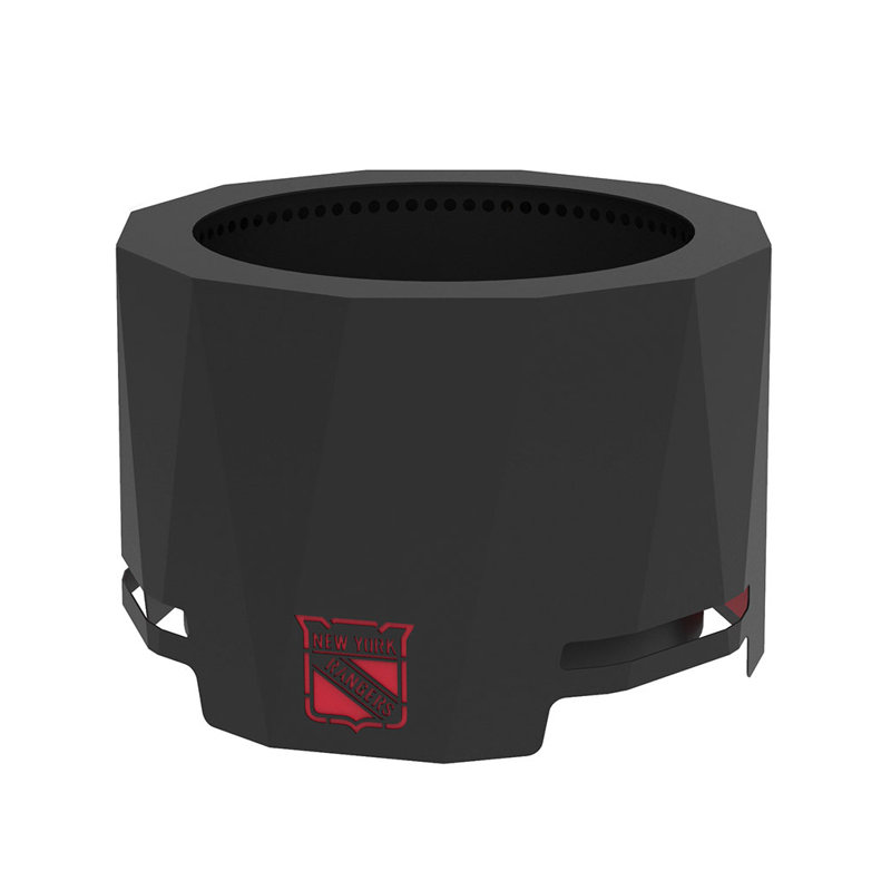 Round Steel Smokeless Fire Pit, New York Rangers