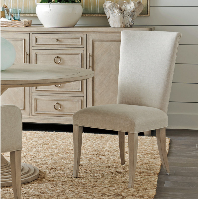 Almeria 19'' H Upholstered Side Chair, Beige, Beige