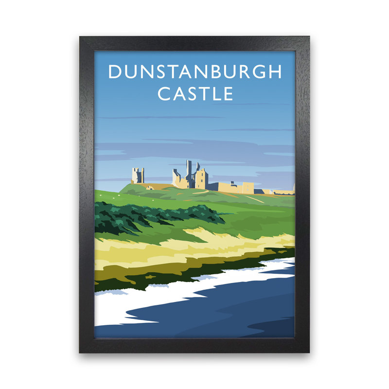 Dunstanburgh Castle Portrait 1 Piece Wall Art, 46cm H x 34cm W x 3cm D, Black Framed