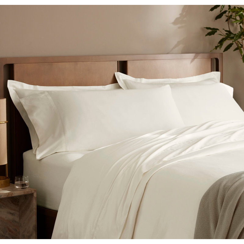 Signature Washed Pillowcase Set, Cream, King Pillowcase