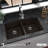 Karran Undermount Quartz Composite 32-1/2'' X 19-1/2'' 50/50 Double Bowl Kitchen Sink-35699373