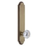 Grandeur Arc Tall Plate Privacy with Fontainebleau Crystal Door Knob