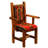 Fireside Lodge Barnwood Artisan Upholstered Arm Chair - Standard Fabric