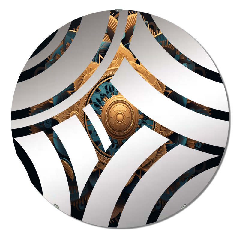 Miroir décoratif Wave II, 23,6 po x 23,6 po