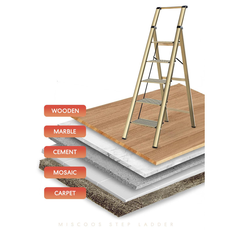 5-Step Aluminum Lightweight Folding Step Stool