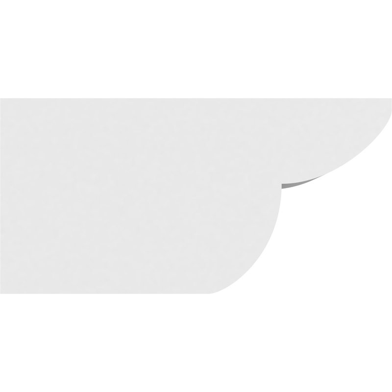 4"W x 6"H x 12"L Standard Crestline Architectural Grade PVC Rafter Tail, 6"H x 4"W x 12"D