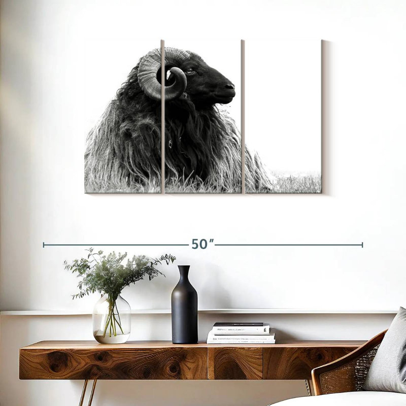 Bighorn Ram, 24" H x 38" W