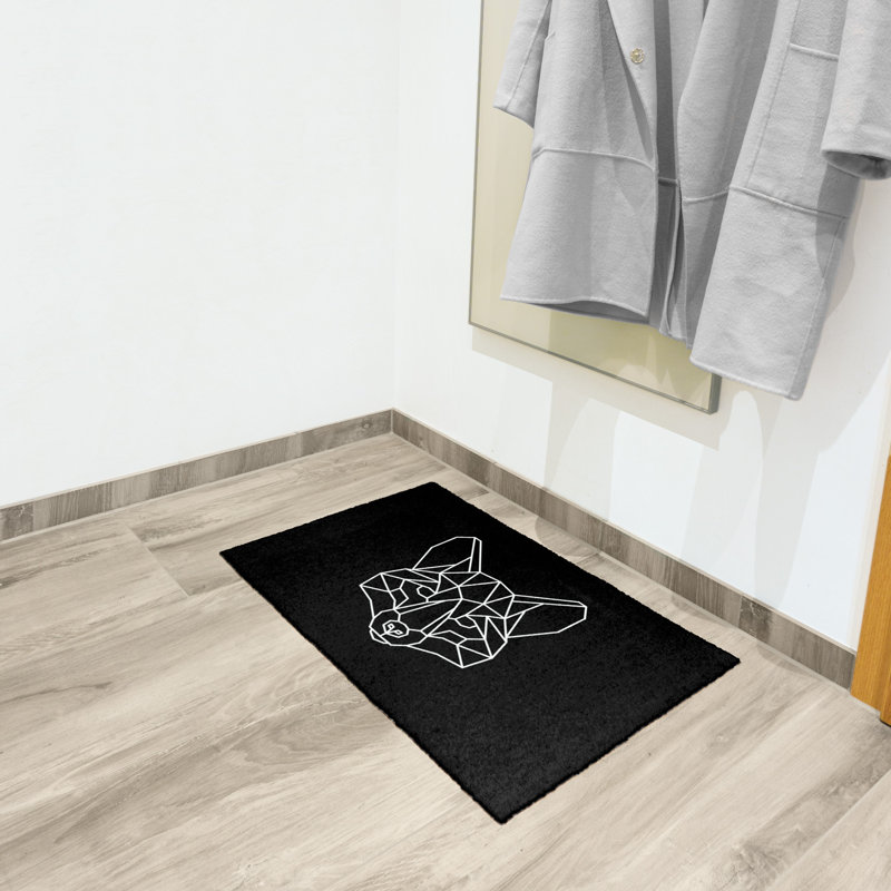 Fußmatte Modern Printed - Waschbare Türmatte bedruckt Bär 50 x 75 cm