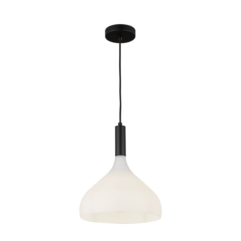 Luminaire suspendu 1 lumière Koujirou, Noir mat