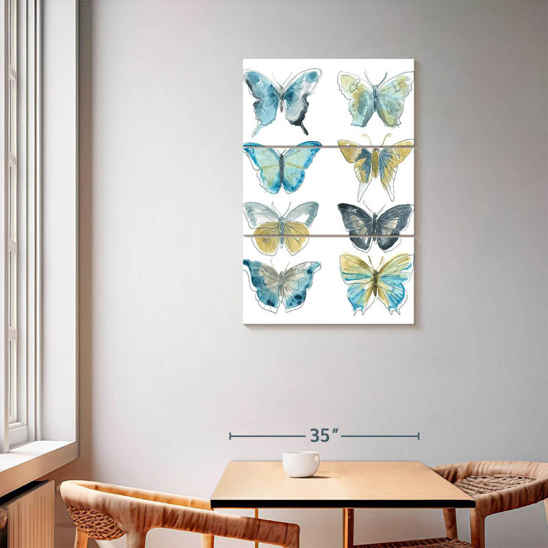 Brampt Butterfly Blues I, 57" H x 36" W