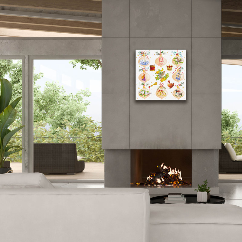  Art mural sur toile, "Les douze jours" par Elle Media Group, H 26 po x l 26 po