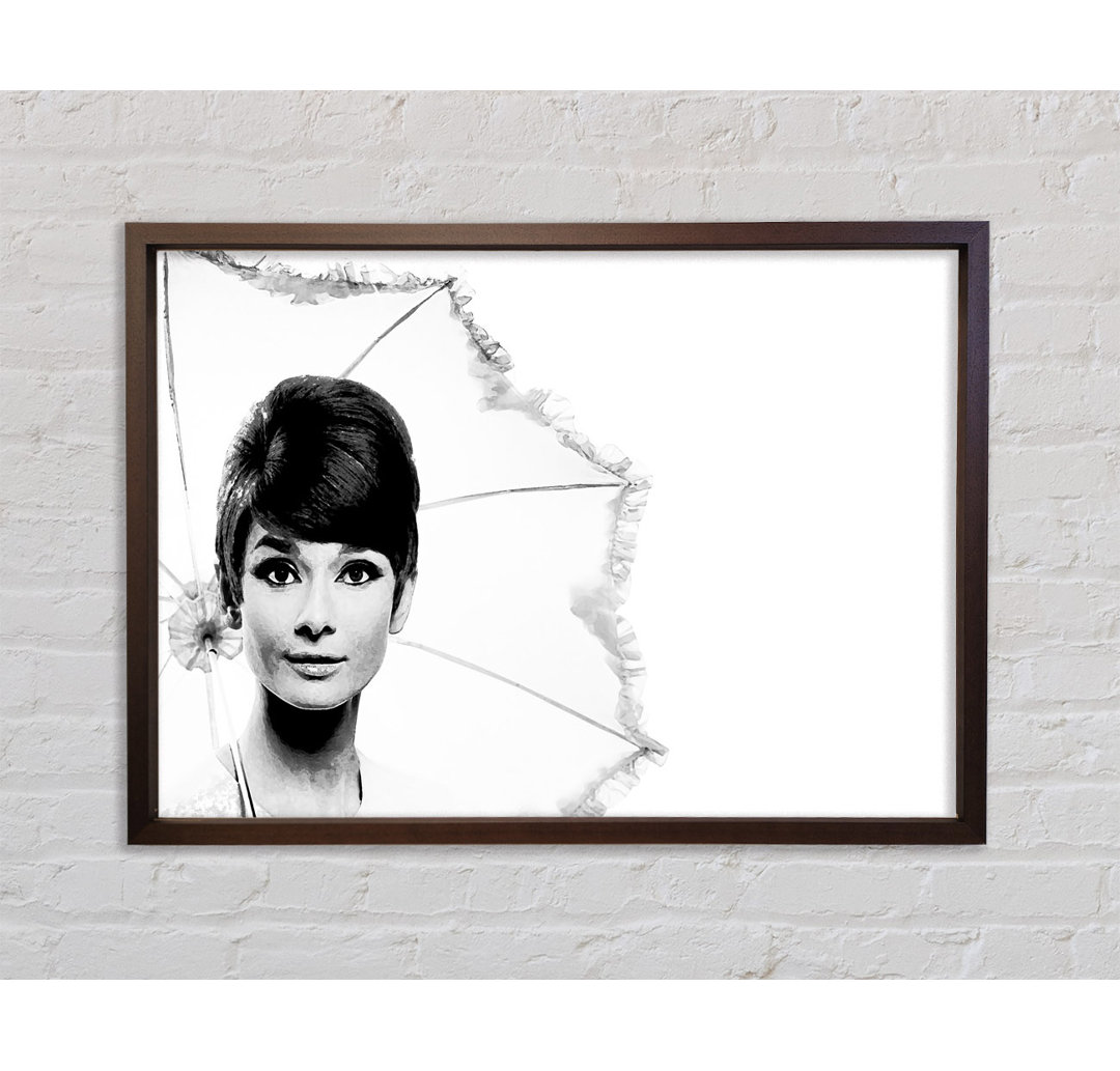 Audrey Hepburn Regenschirm - Druck