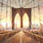 Sunset on the Brooklyn Bridge Tablecloth | Indoor Outdoor Decor