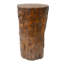 Table d'appoint rustique Ulman MGO en forme de souche d'arbre avec texture d'écorce, design ajouré pour une utilisation intérieure et extérieure