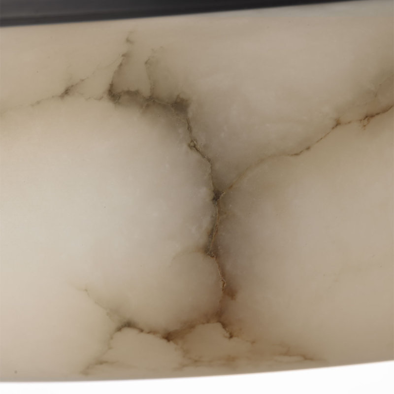 Kelly Wearstler Formosa 22" Flush Mount, Alabaster/Bronze