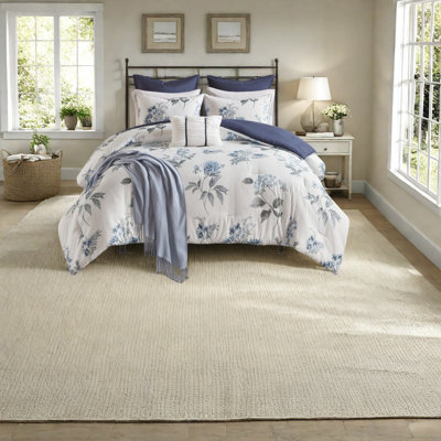 Charming 7 Piece Bedding Sets, Microfiber Seersucker, Farmhouse Style, Home Comfort