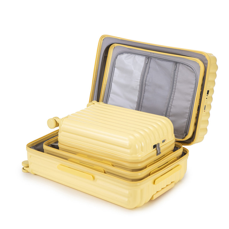 20 "/ 24" / 28 "3 pièces / ensemble en valise à roulettes ABS