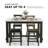 Kalb Rectangular Marble Top with Solid Wood Base Dining Table