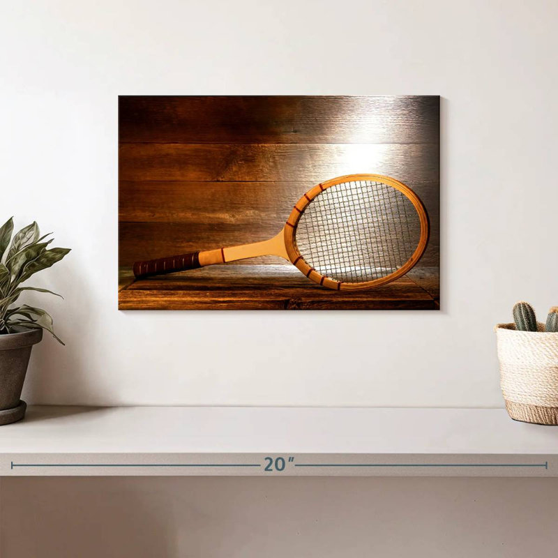 Raquette de tennis rétro Sireci, H 8 po x l 12 po