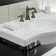 Ceramic Rectangular Console Bathroom Sink with Overflow
