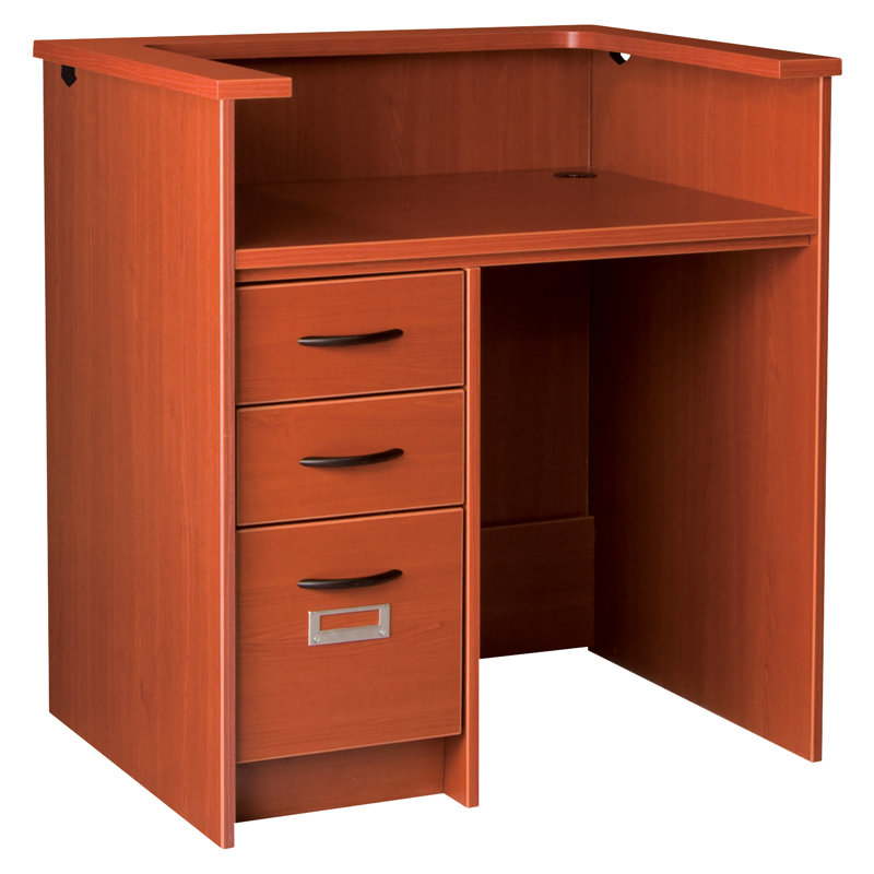 Library Computer Desk, Walnut, Left
