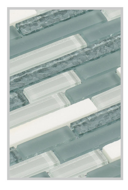 Fara Linear Tile, White/Gray