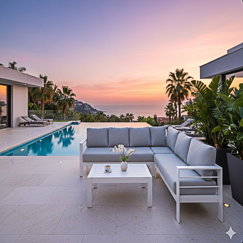 4-Piece Sectional Patio Conversation Set