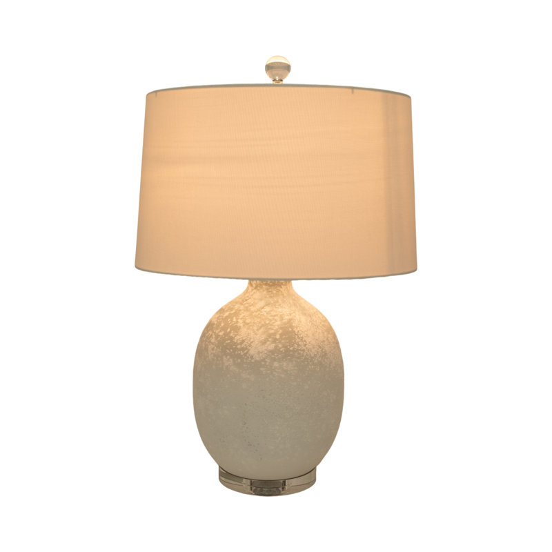 Lampe de table élégante 2 tons bleu / blanc Ivy Bronx 27 "
