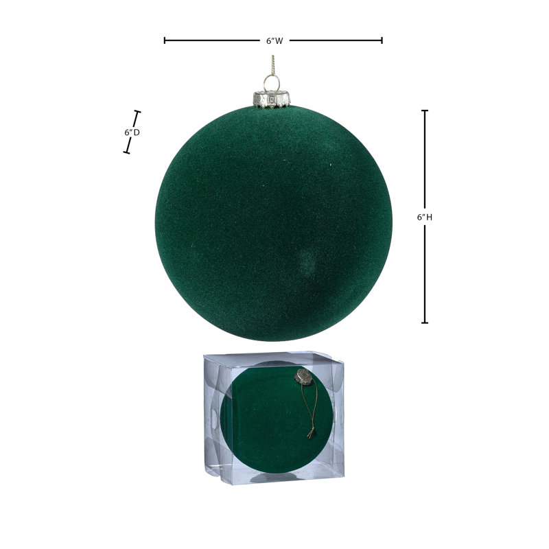Ornement boule en plastique 150 mm , Green